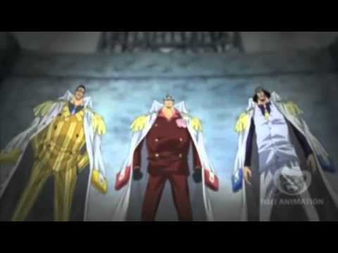 Luffy Against Admirals Kizaru,Akainu,Aokiji.