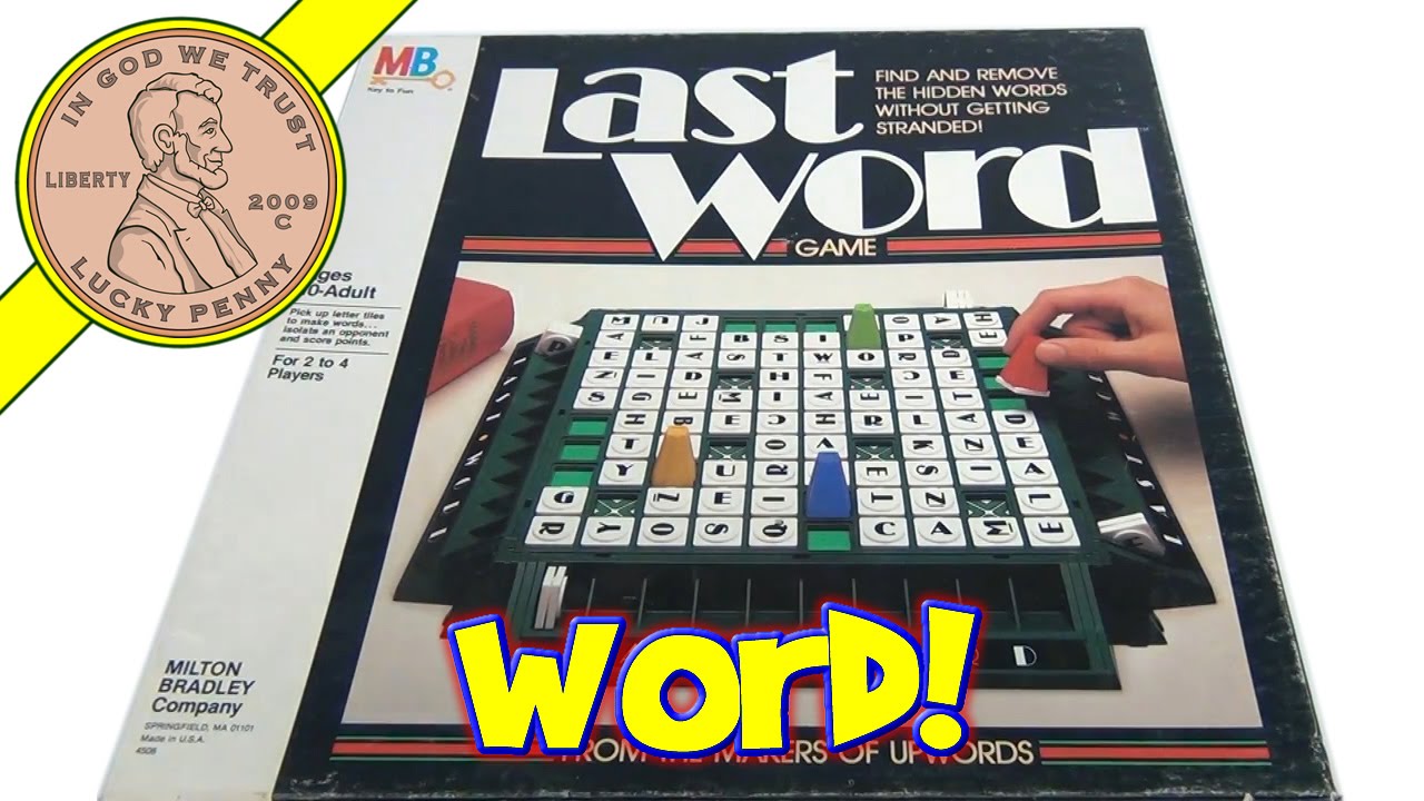 last word board game 4508 1985 milton bradley find remove the