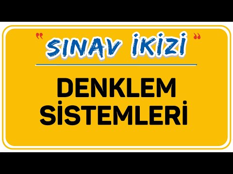 DENKLEM SİSTEMLERİ | ŞENOL HOCA