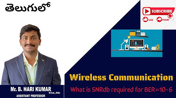 What is SNR db required for BER=10-6  #wireless     #communication     #btech      #ece