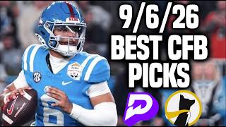 (40-9 RUN 🔥) BEST CFB PICKS TODAY!! Sunday September 6 | PrizePicks & Underdog