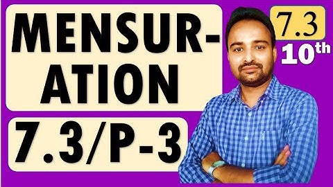 Chapter 7 Mensuration | Class 10 | Practice Set 7.3 (Video Part 3)