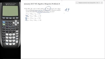 Problem 8, January 2017 Algebra I (Common Core) Regents Exam - JuanTutors.com