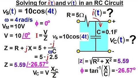 Electrical Engineering: Ch 10 Alternating Voltages & Phasors (32 of 82) i=? & v=? in an RC Circuit