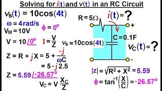 electrical engineering: ch 10 alternating voltages & phasors (32 of 82) i=? & v=? in an rc circuit