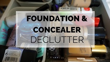 HUGE Makeup Declutter: Foundation, Concealers, Setting Powders| 75%+ Thrown Away :( | Brittany Marie