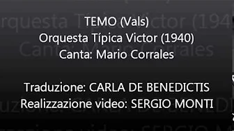 TEMO - Orquesta Típica Victor - Traduzione in italiano TEMO - Orquesta Típica Victor - Traduzione in italiano