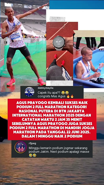 Atlet Lari Agus Prayogo Naik Podium 2 Full Marathon di Jakim Jakarta International Marathon 2025