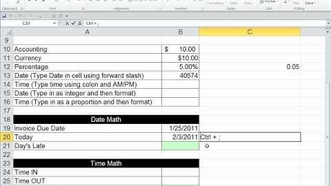 Office 2010 Class #28: Excel Number Formatting: Formatting As Façade