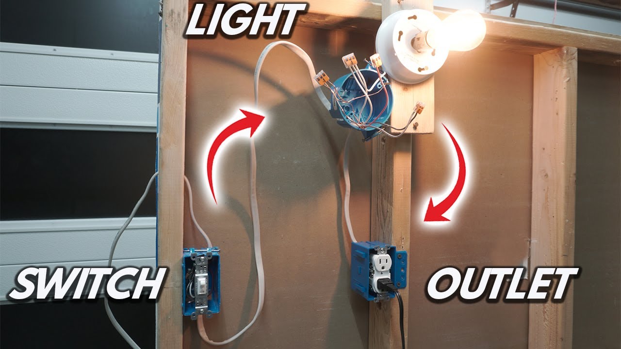 electrical outlet wiring with switch