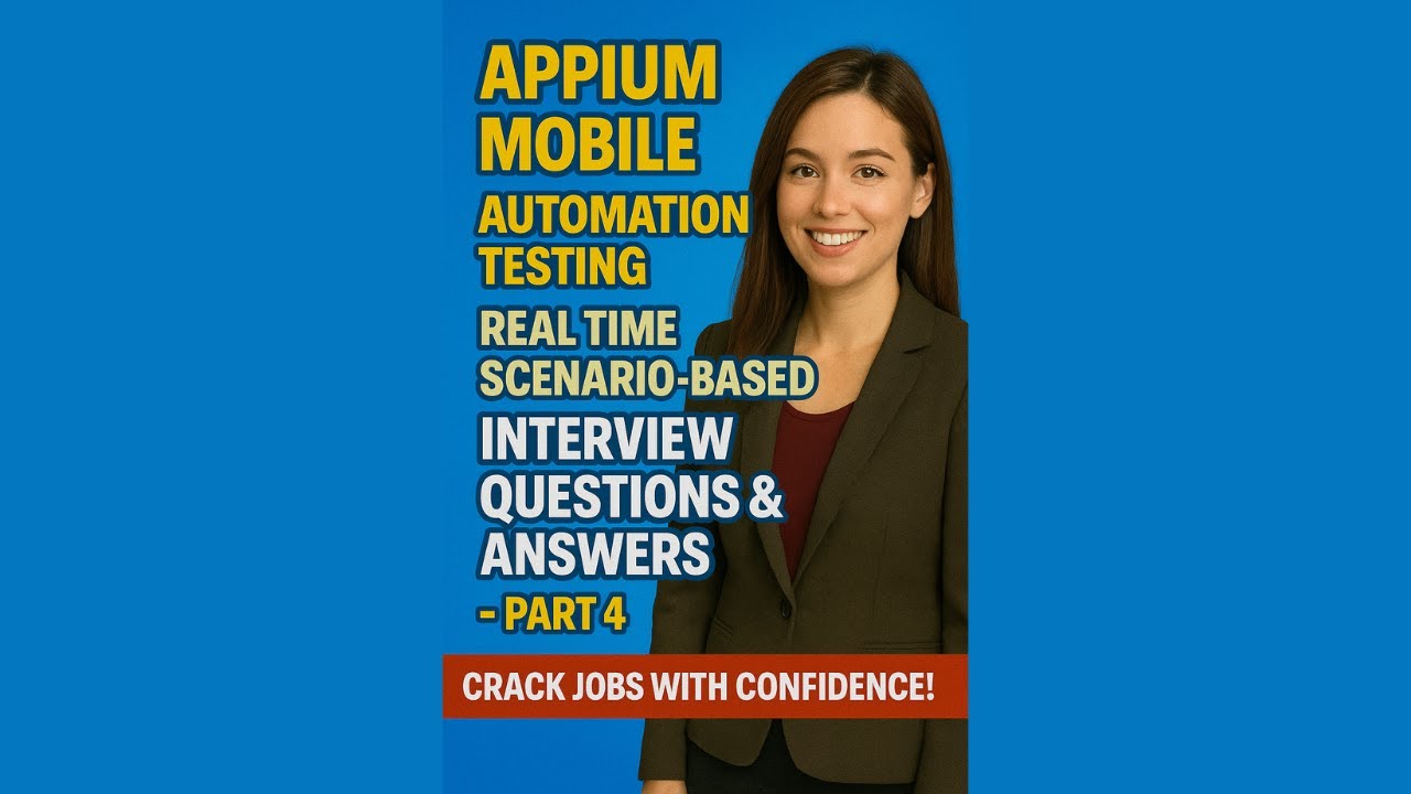 🔥Appium Mobile Automation Interview Questions – Real-Time Scenarios ...