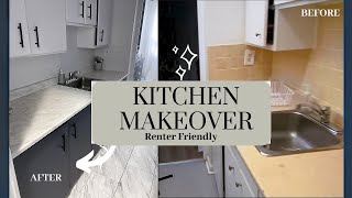 Extreme DIY Kitchen Makeover (Rental Friendly) | diy countertops, diy floor tile | TIERA LOVELLE by Tiera Lovelle 185,306 views 2 years ago 28 minutes