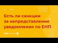 Есть ли санкции за непредставление уведомления по ЕНП