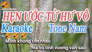 Video thumbnail of "HẸN ƯỚC TỪ HƯ VÔ Karaoke Tone Nam ( Nhạc Sĩ: Phan Mạnh Quỳnh )"