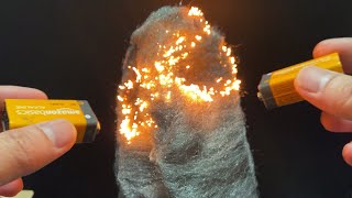 ASMR - Steel Wool Mic - Burning - Scratching and Mic cleaning