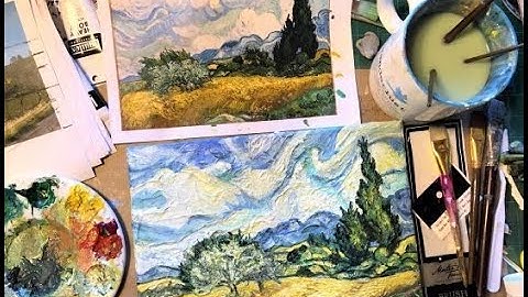 Hacking the Masters, Mixed Media style #1, Vincent Van Gogh, Altered Canvas, Mixed Media Series