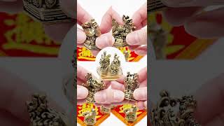 四神 セット 青龍 朱雀 白虎 玄武 台座付きミニチュア 4.5cm 金属製