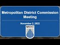 MDC District Board Meeting November 2, 2022