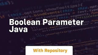 boolean parameter java