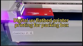 Industry uv printhead 9060 flatbed printer directly printing on packing box