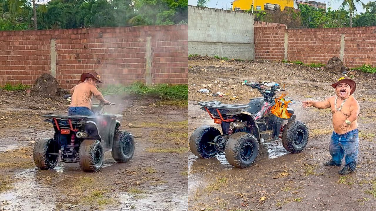 QUADRICICLO DE PILILIU QUASE PEGA FOGO E ELE FICA DESESPERADO 😱 | PILILIU DA RESENHA
