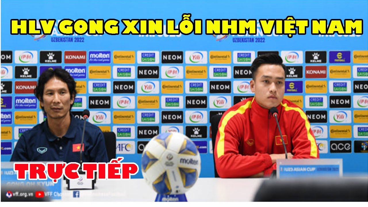 🔴Trực Tiếp: Họp Báo Sau Trận Đấu U23 Việt Nam vs U23 Hàn Quốc – HLV Gong Xin Lỗi NHM Việt Nam