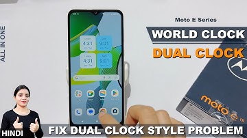 How to change dual clock in moto e13 | motorola e13 me dusre desh ki timming kaise dekhe