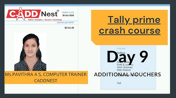 Tally Prime Tutorial .Learn Tally in 10hrs | Part 9 |CADD NEST ||TALLY PRIME||Ms.PAVITHRA A S|