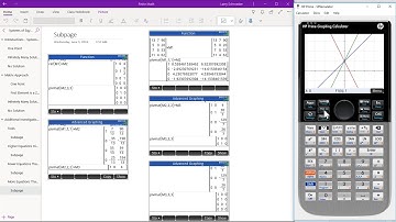 HP Prime Onenote Matrices 5 Equations 2 Unknowns