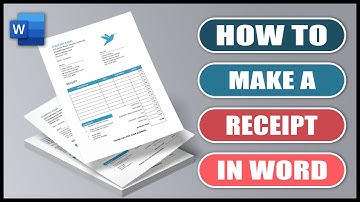 How to make a RECEIPT in word | Save receipt as a TEMPLATE