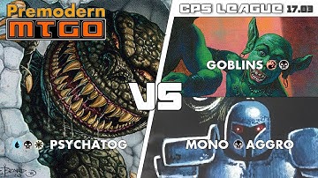 Premodern CPS League 17.03 with UBW Psychatog - Round 3 vs Goblins and Round 4 vs Mono Black Aggro