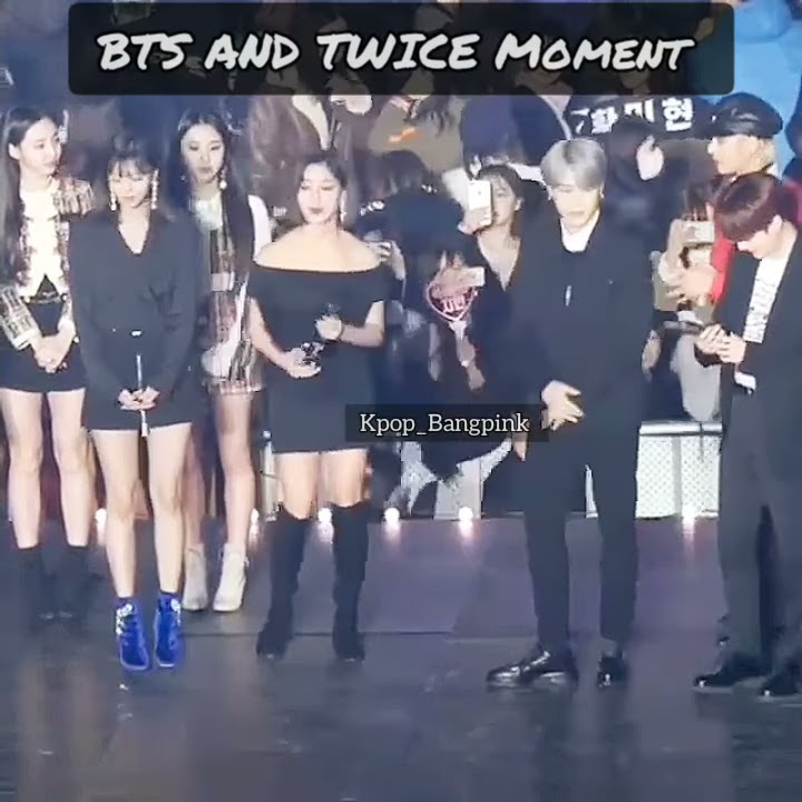 Bts giggling when Jimin passed the mic to Twice Jihyo🤣