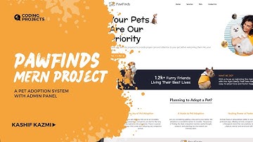 PawFinds: A Pet Adoption System | MERN Stack Portfolio with Admin Panel