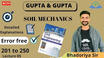 #5 Soil Mechanics GUPTA AND GUPTA Error free Solution  DFCCIL SSC JE RSMSSB JE UPSSSC JE