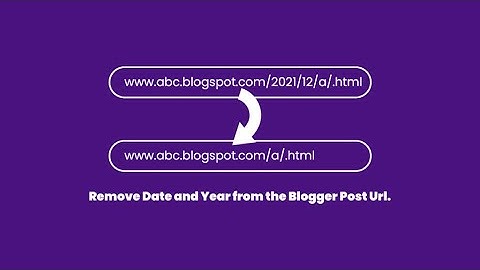 How to remove date from blogger post url- In Hindi