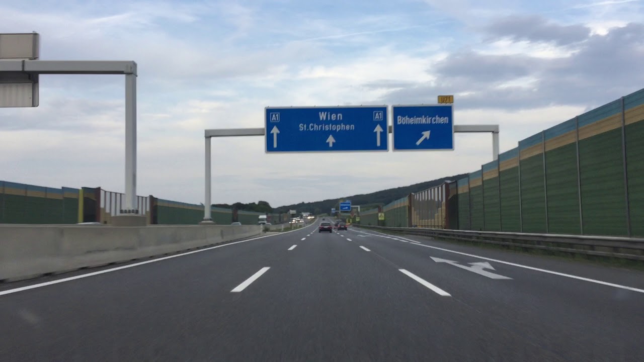 Autobahn, light traffic AUSTRIA A1 Sankt Pölten - YouTube