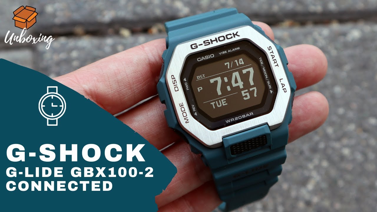 Unboxing Newest G Shock G Lide Tidal Connected Gbx100 2 Youtube