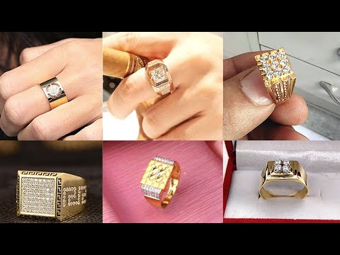 Micro Gold Plated Golden Artificial Finger Rings For Mens And Boys