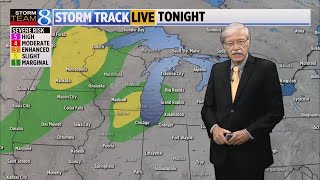 Dangerous beach conditions and severe weather chances
