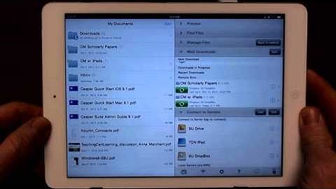 GoodReader app on iPad
