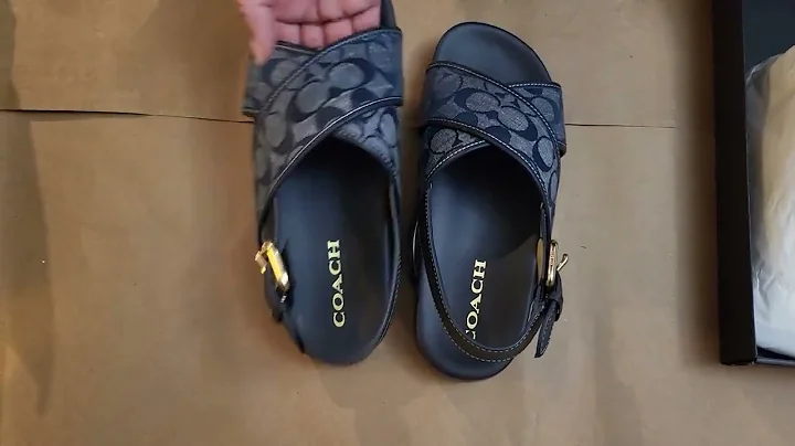 Unboxing Coach Adora Sandal In Signature Chambray Denim Part 1