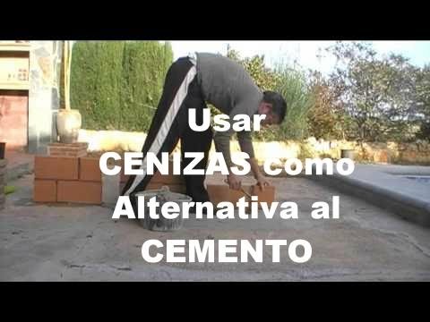 Usar la ceniza como cemento. Prueba con ladrillos.