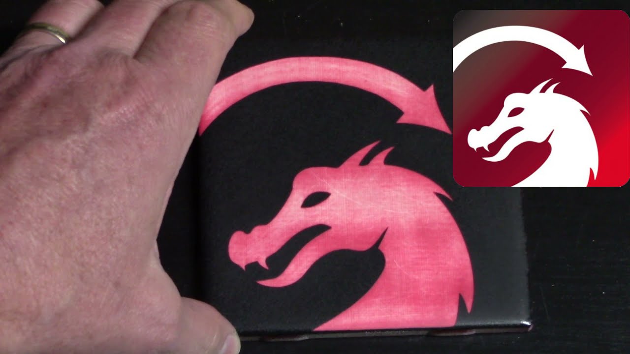 Multi-color tile burn of LightBurn's logo