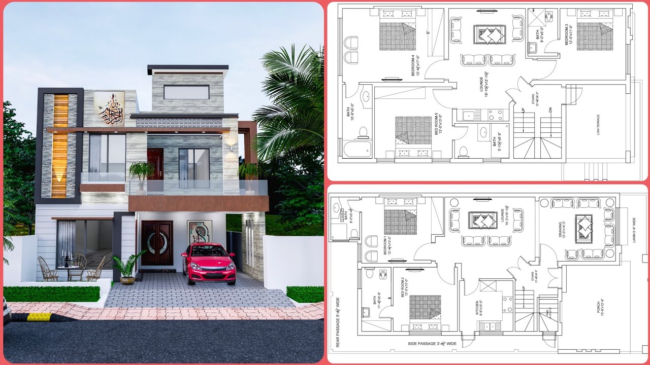 8 Marla 30'X60' Modern and Elegant House Design - Double Story House on ...