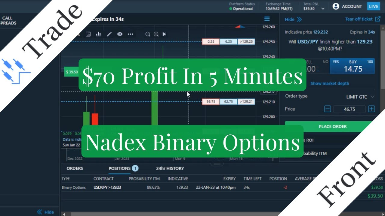 $70 In 5 Minutes Trading Nadex Binary Options - YouTube