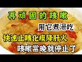 咳嗽三個月都不好!喉嚨還全是痰,用它煮一煮來吃,快速止咳化痰降肝火,快速當晚就停止了【可嘉媽媽】