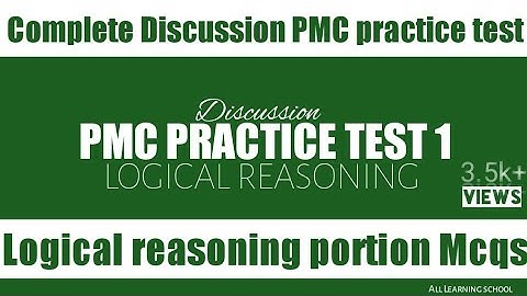 pmc practice test 1|  logical reasoning mcqs for mdcat  | #mdcat #pmc #Discussion
