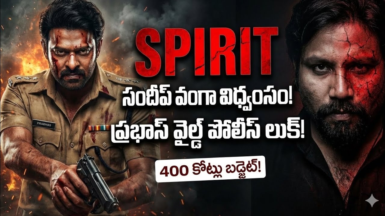 Prabhas SPIRIT Movie Latest Update: Sandeep Vanga's Wild Cop Avatar! 🚔⚡
