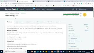 Two String || Two String hacker rank solution in C# Profile