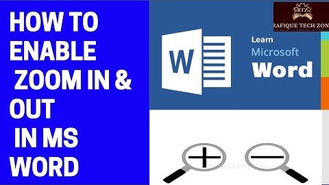 How to Enable Ms word page zoom in out | #Rafiquetechzone